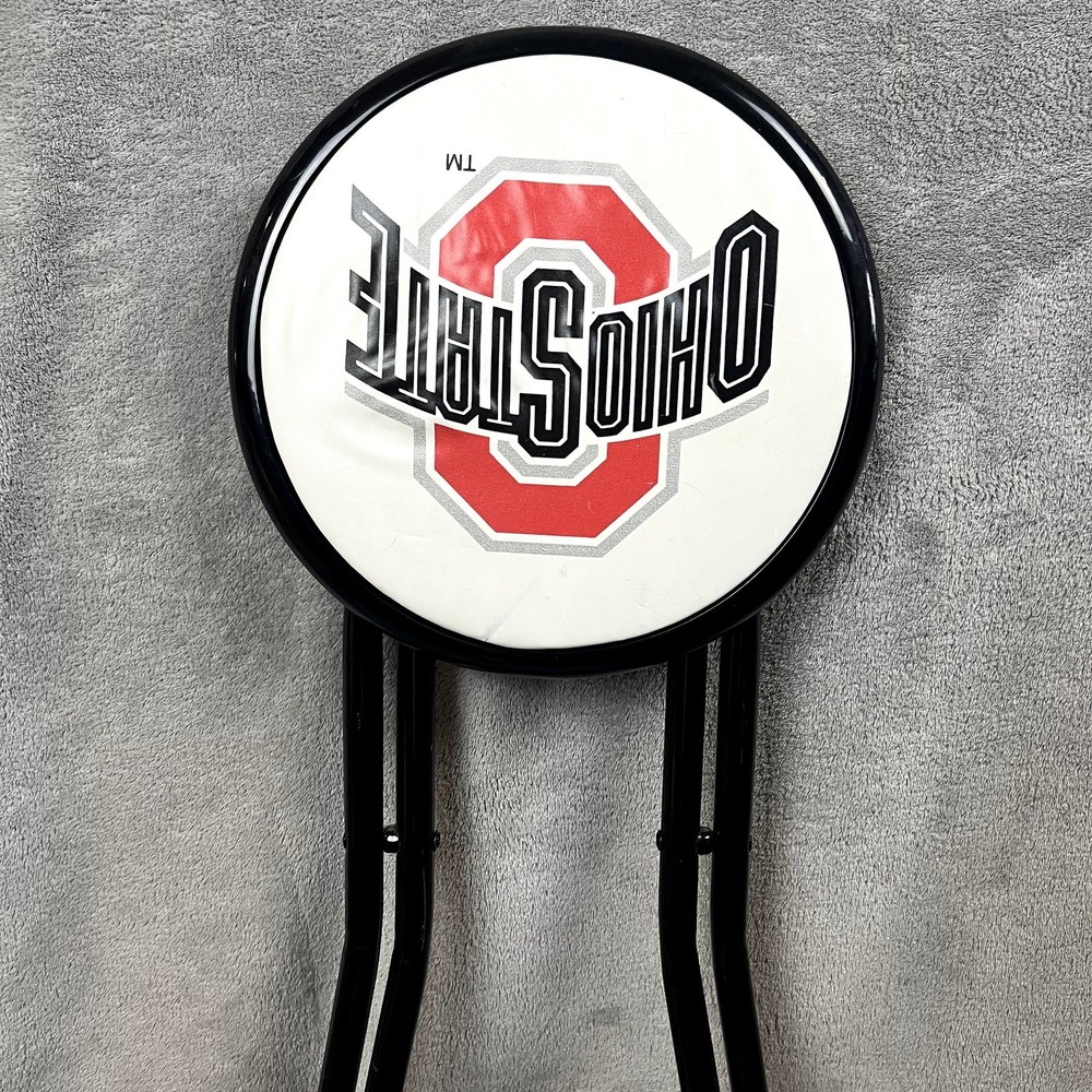 Ohio State Buckeyes Folding Metal Stool