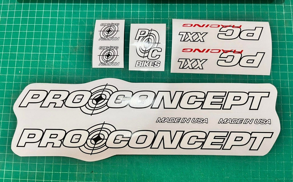 Pro Concept XXL 2000 bmx sticker decals