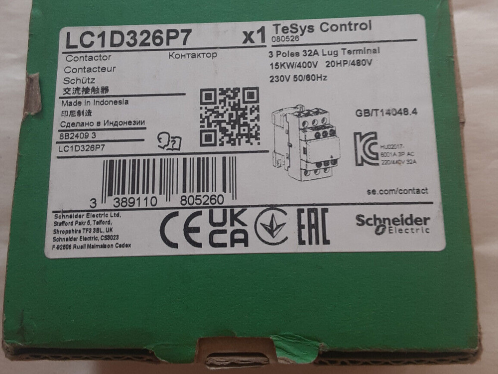 Schneider LC1D326P7 Relay Contactor