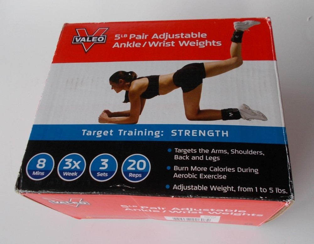Valeo 5 LB Ankle Wrist Weights Adjustable (2 Pack - 2.5 LBS Each)