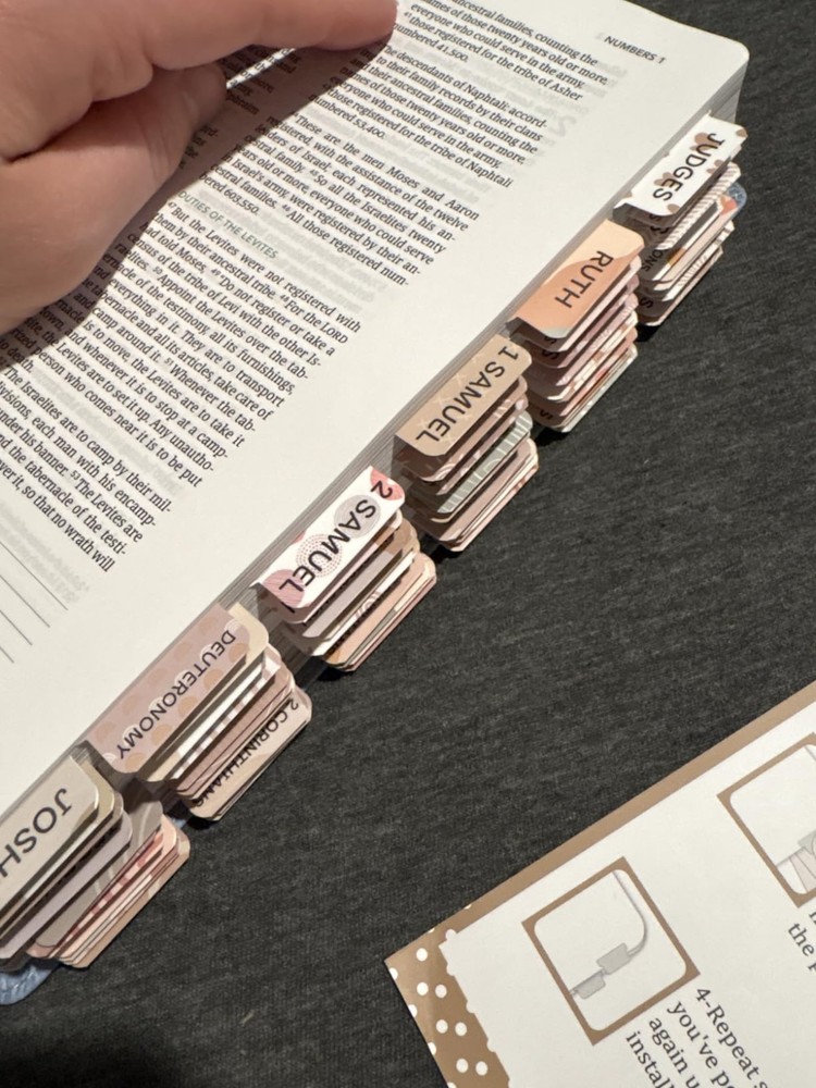 Bible Tabs - Large Print, Boho Theme, Easy Navigation for Study Bibles, for All