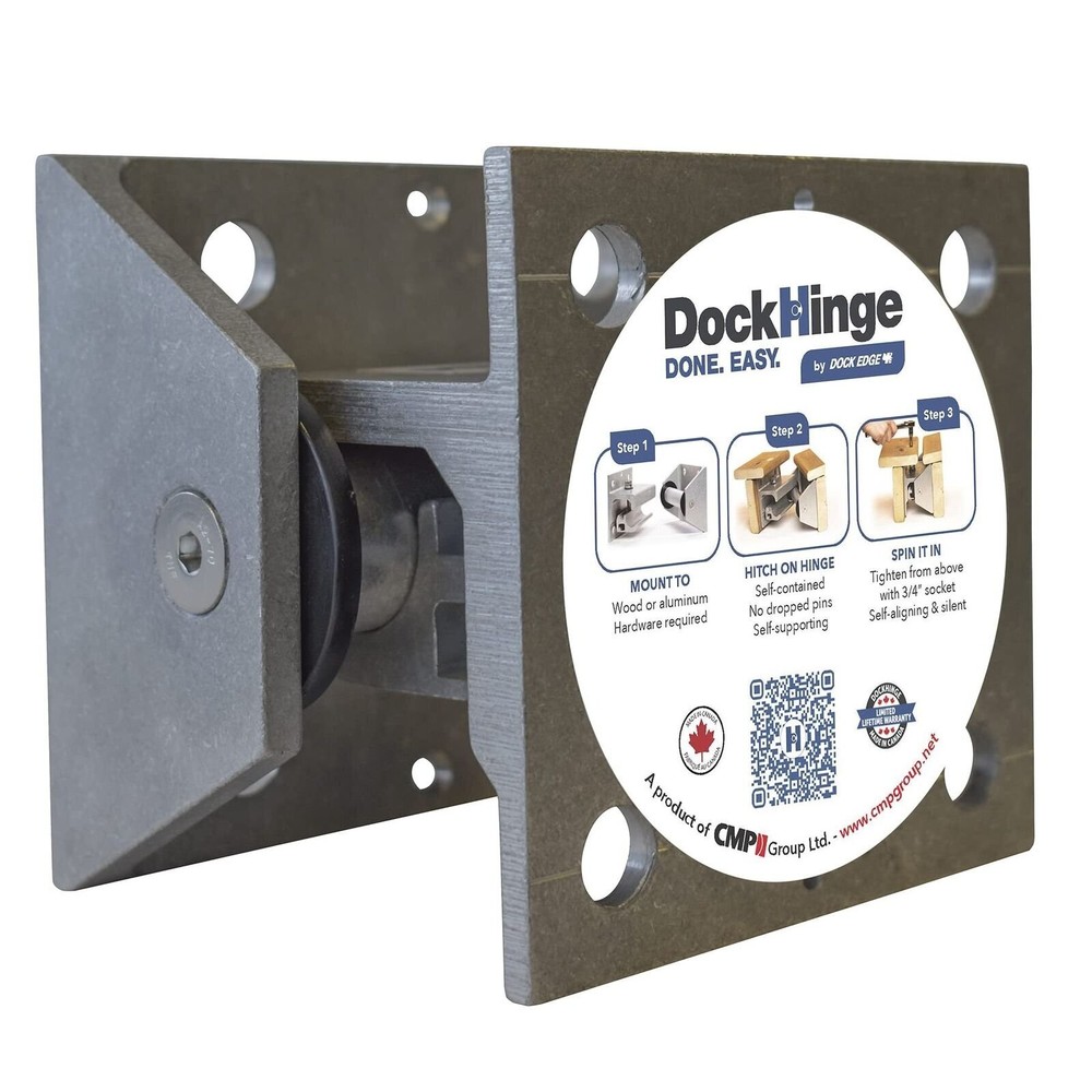 Dock Hinge System, Aluminum, Size: 3/8�