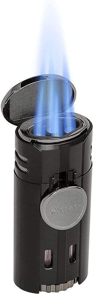Xikar High Performance HP4 Diamond Quad Flame Cigar Lighter, Matte Black