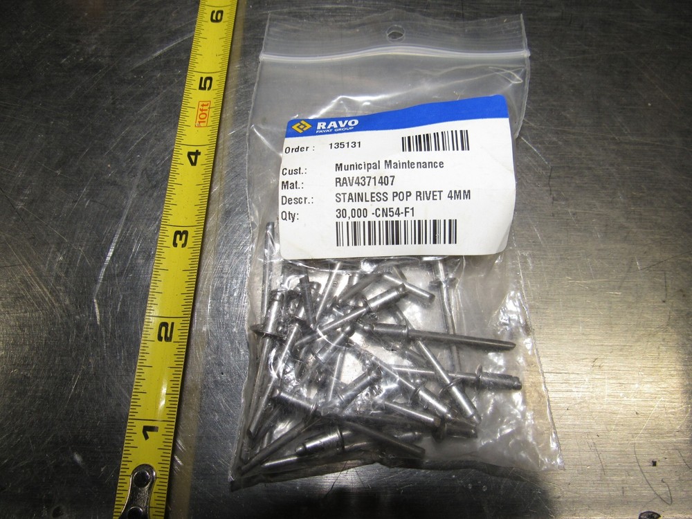 RAVO 4mm Stainless Pop Rivet RAV4371407