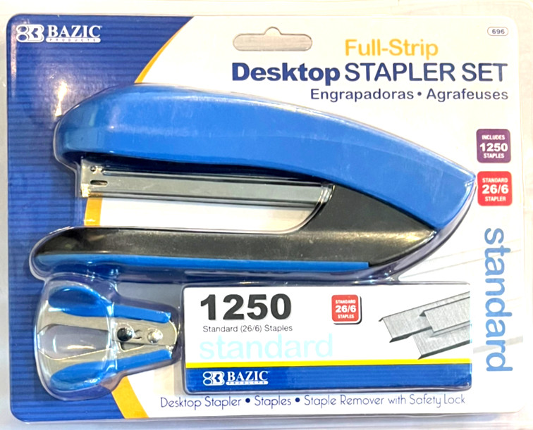 Desktop Stapler Set - 1250 Staples - Stapler - Staple Remover