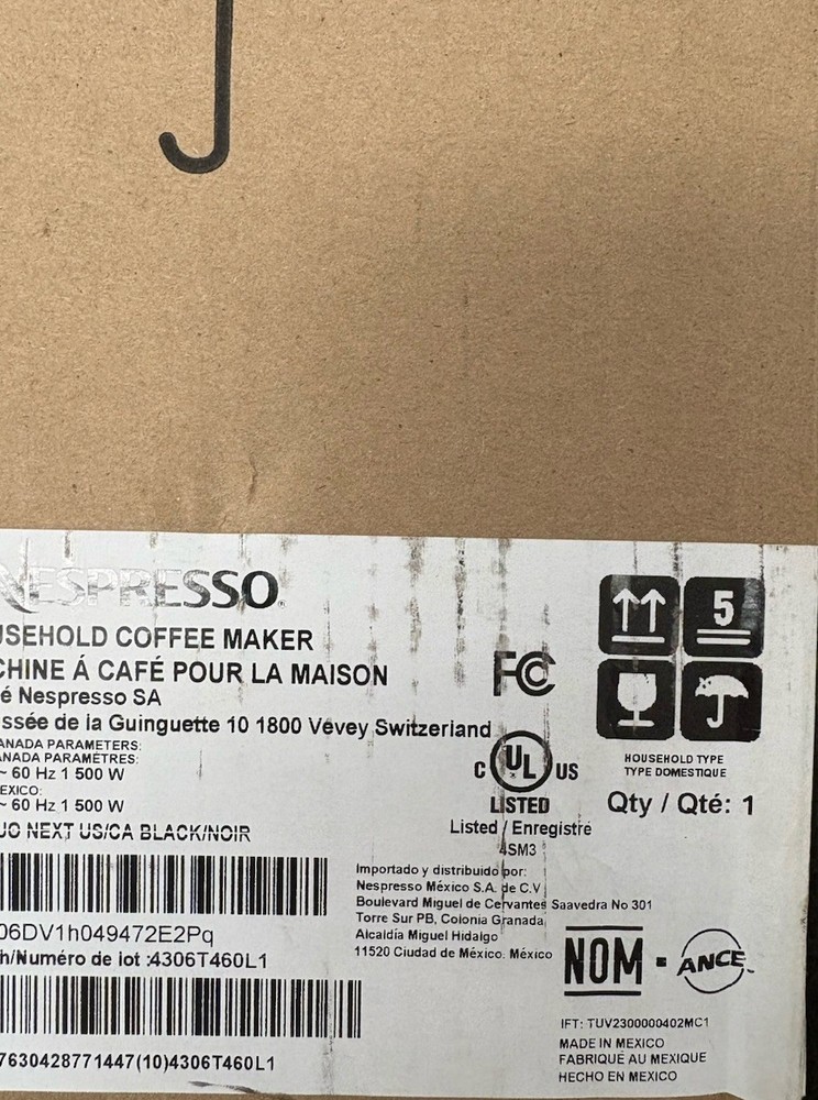 Nepresso Ventuo Automatic Espresso Machine Black