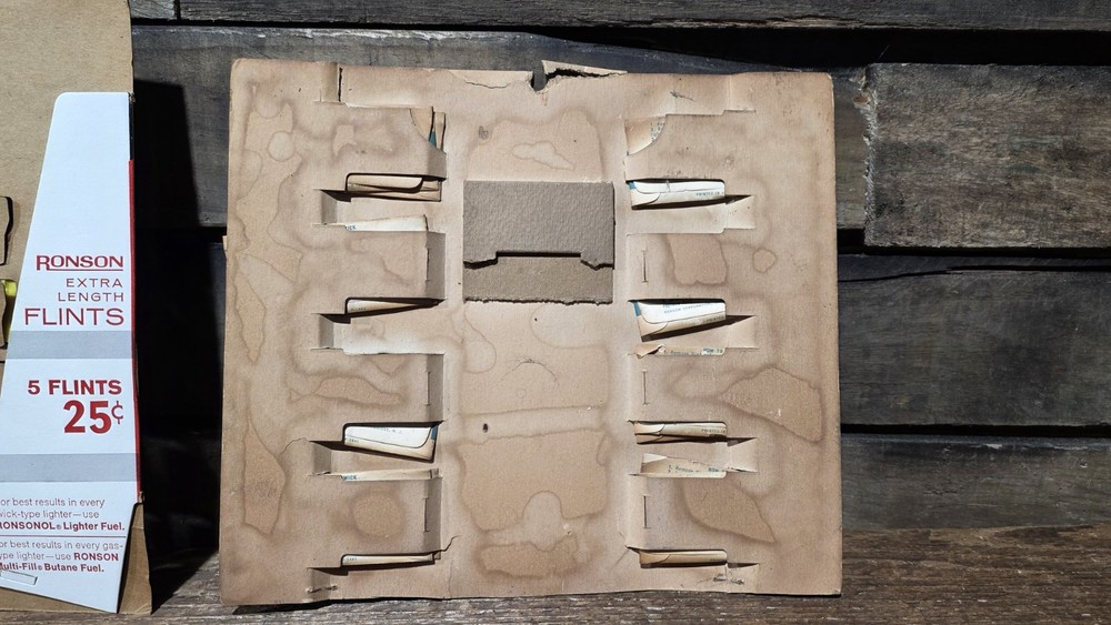 Vintage Ronson Lighter Wick Display Store Counter Advertising