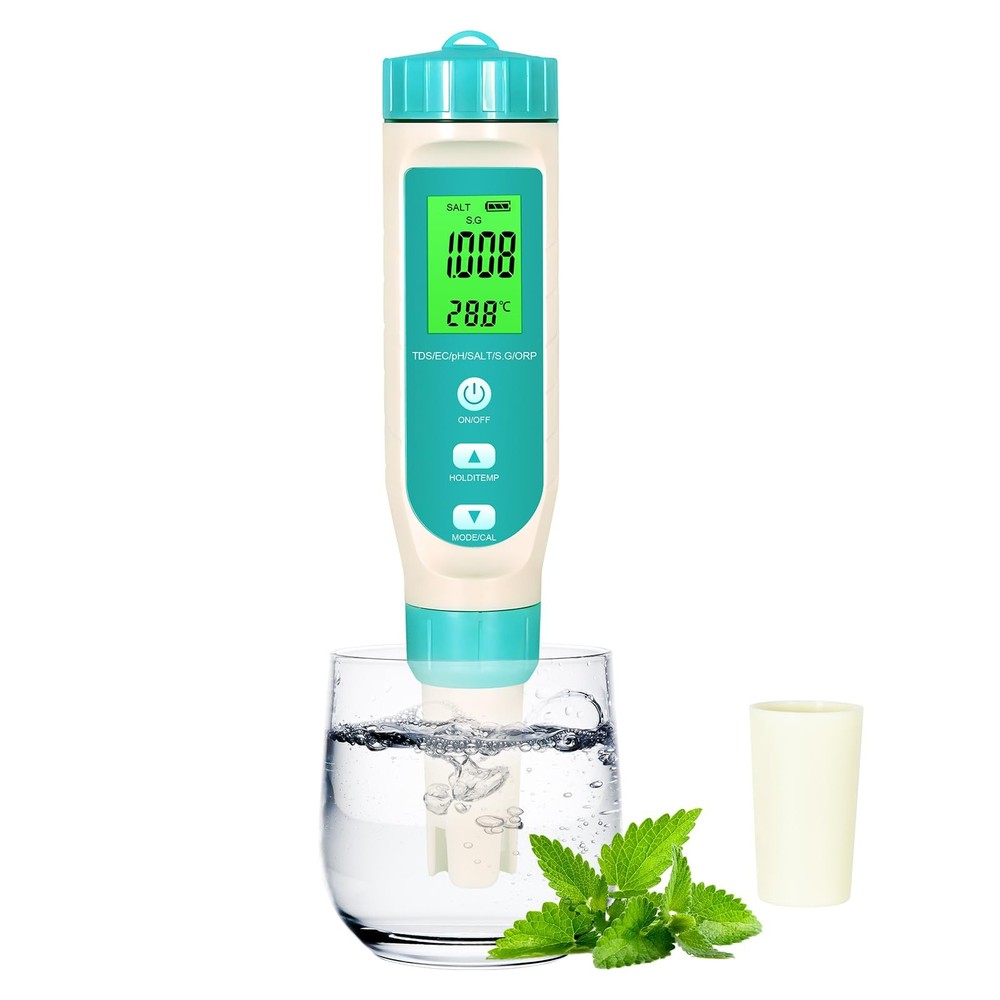 PH/TDS/EC/ORP/S.G/Salinity/Temp Meter with Water Tester Pen PH Test Salinity ...