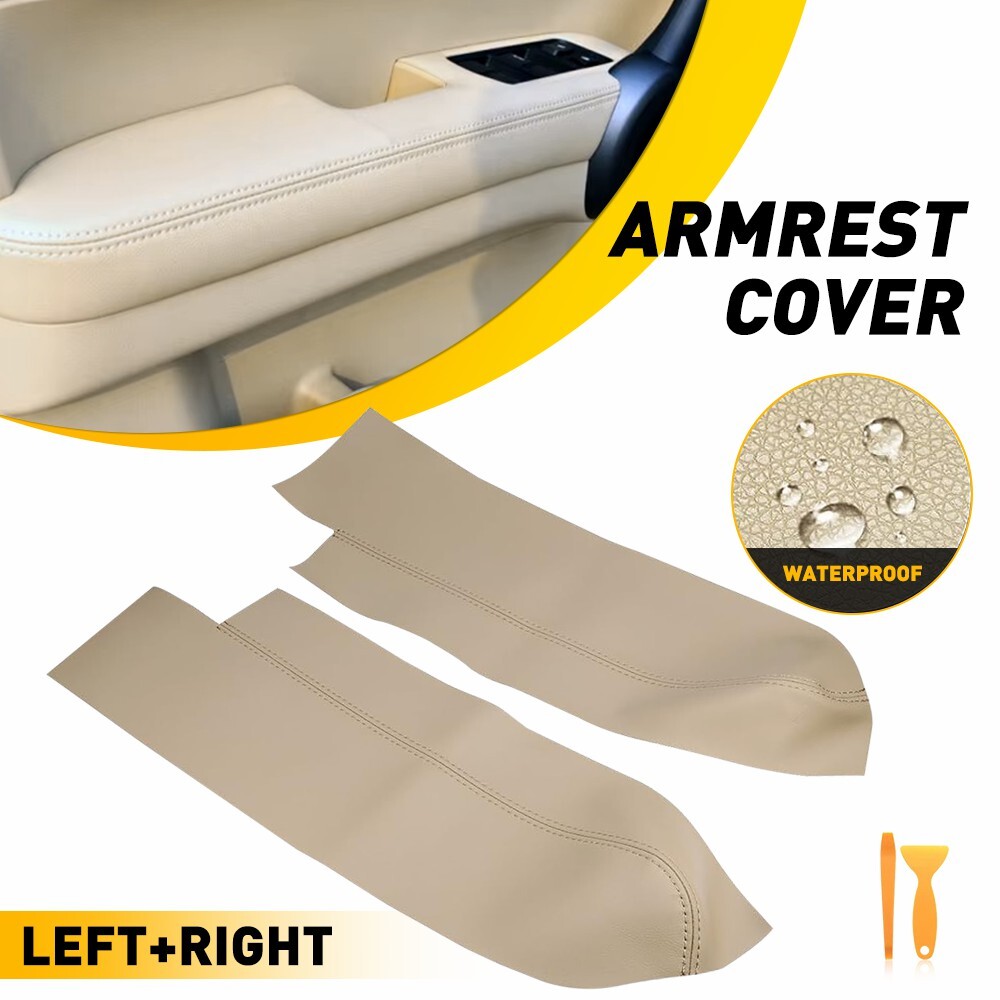 Interior Front Door Panel Armrest LEATHER Cover For Honda CRV 2007 2008-2012