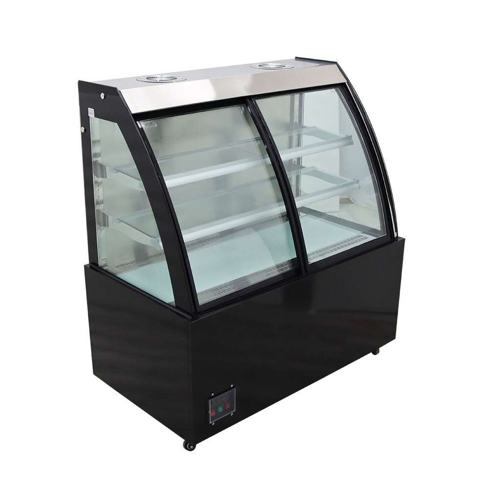 TECHTONGDA 3 Layers Refrigerated Display Cabinet LED Lighting Front Sliding Door