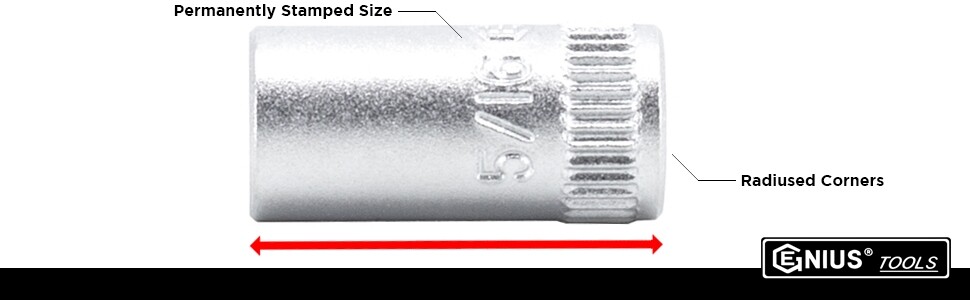 Genius Tools 1/4" Dr. 9/32" Hand Socket (12-Point) - 272509