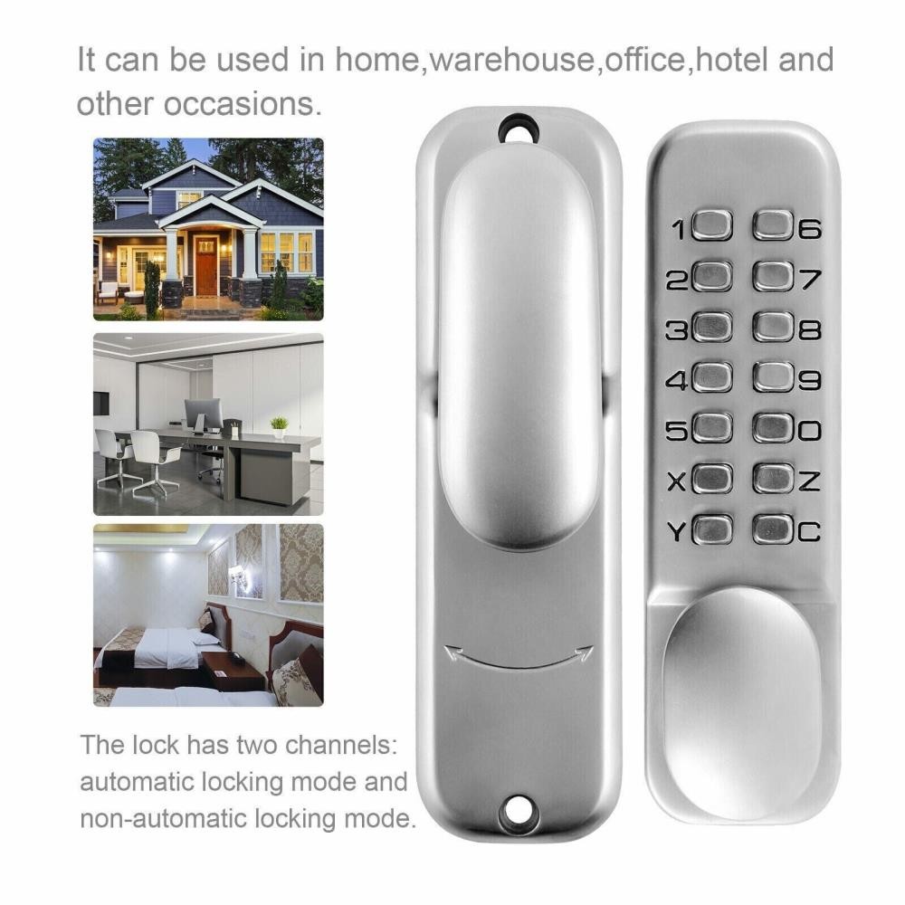 Waterproof Mechanical Digital Door Gate Lock Button Keypad Keyless Code Set ╏