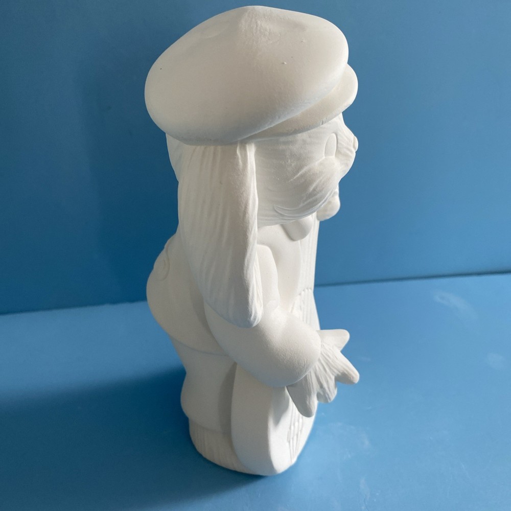 Ceramic Bisque Bunny Rabbit Playing Viola Ready To Paint For Easter