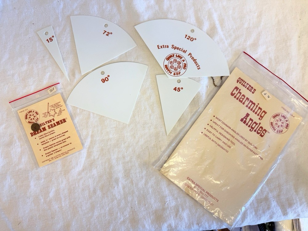 Plastic triangle angle quilting pattern pieces