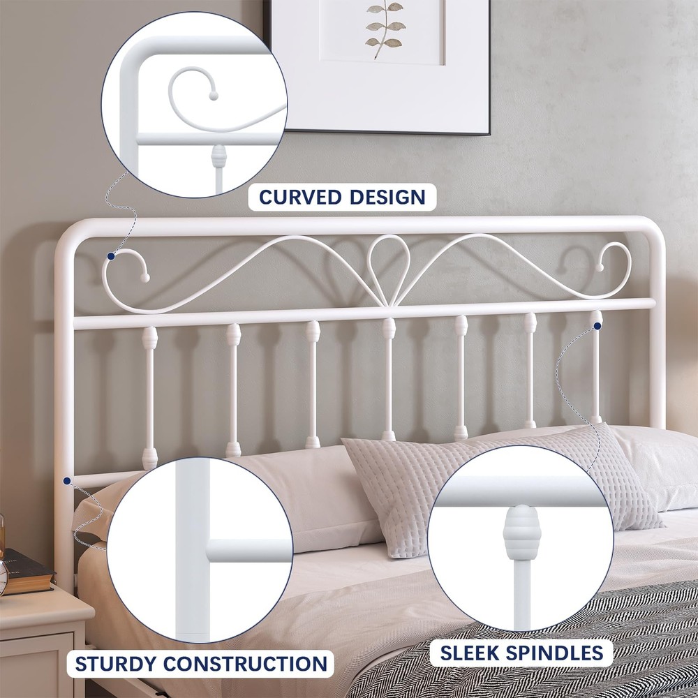 Elephance Full Size Headboard Only for Bed Frame,Victorian Style Platform Bed...