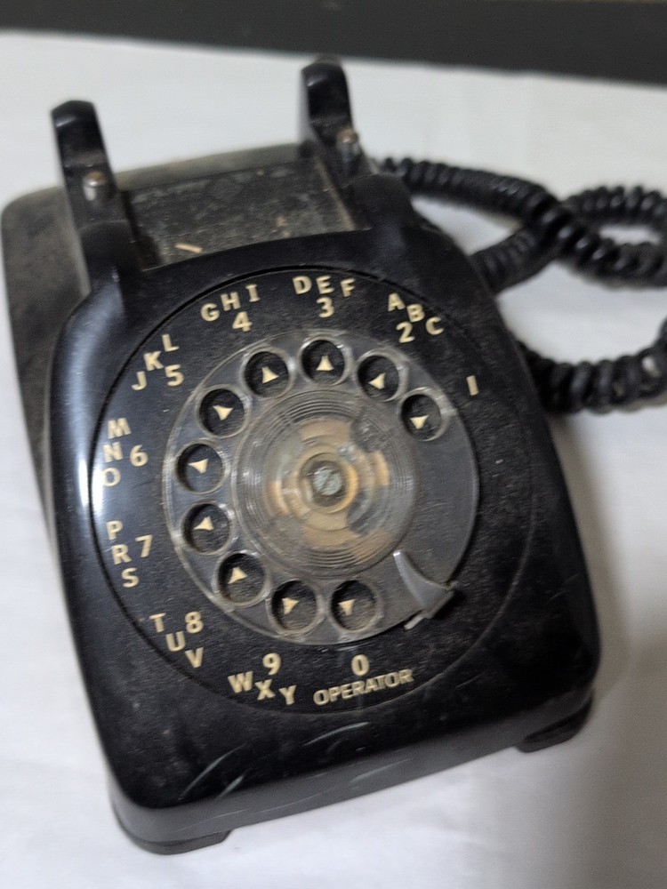 Vintage Black Rotary Dial Telephone