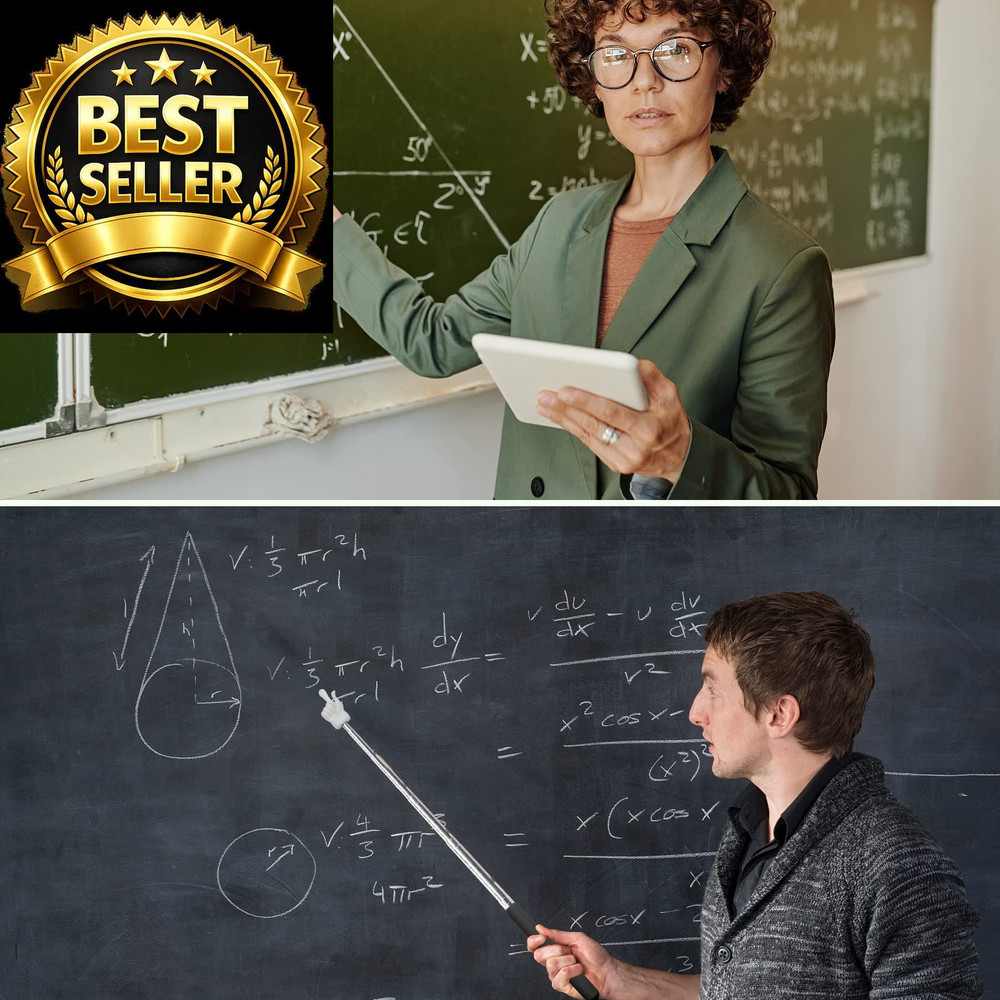 2Pcs Telescopic Teachers Pointer, Extendable Hand Pointer Finger Black