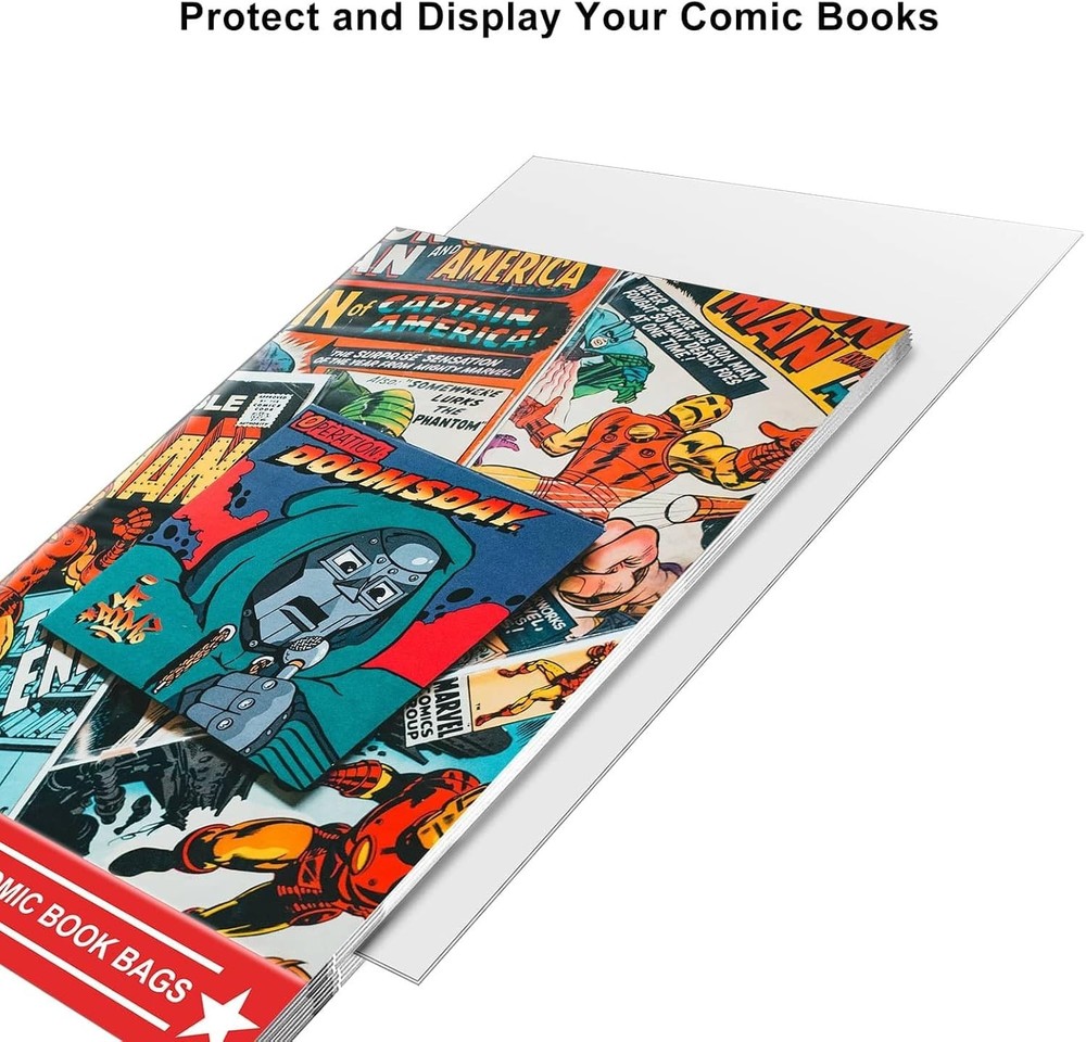 100ct Current Comic - Reusable Boards, Bags 1 1/2" Flap, Clear Protector