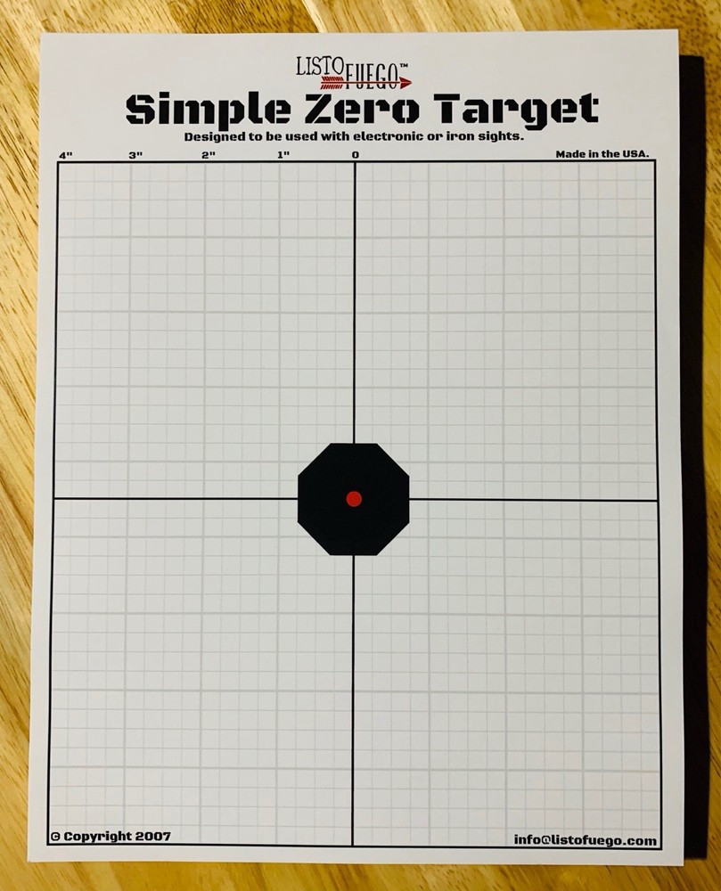 Zeroing Targets (75 Paper Targets) for Sighting in, Shooting Range