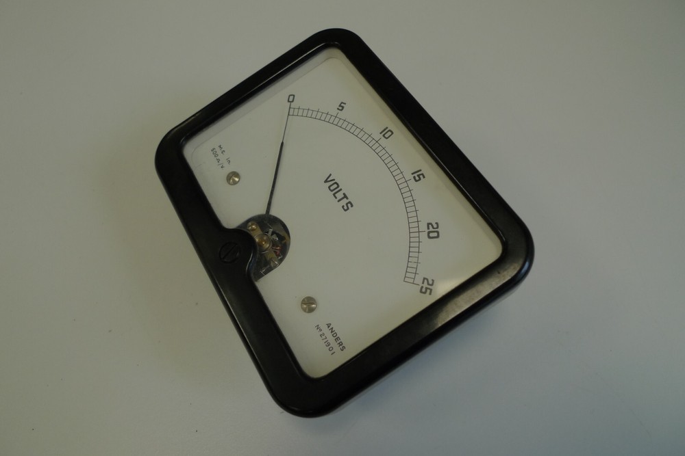 Voltmeter Panel Meter Anders Instruments 25 Volts DC N.W.1