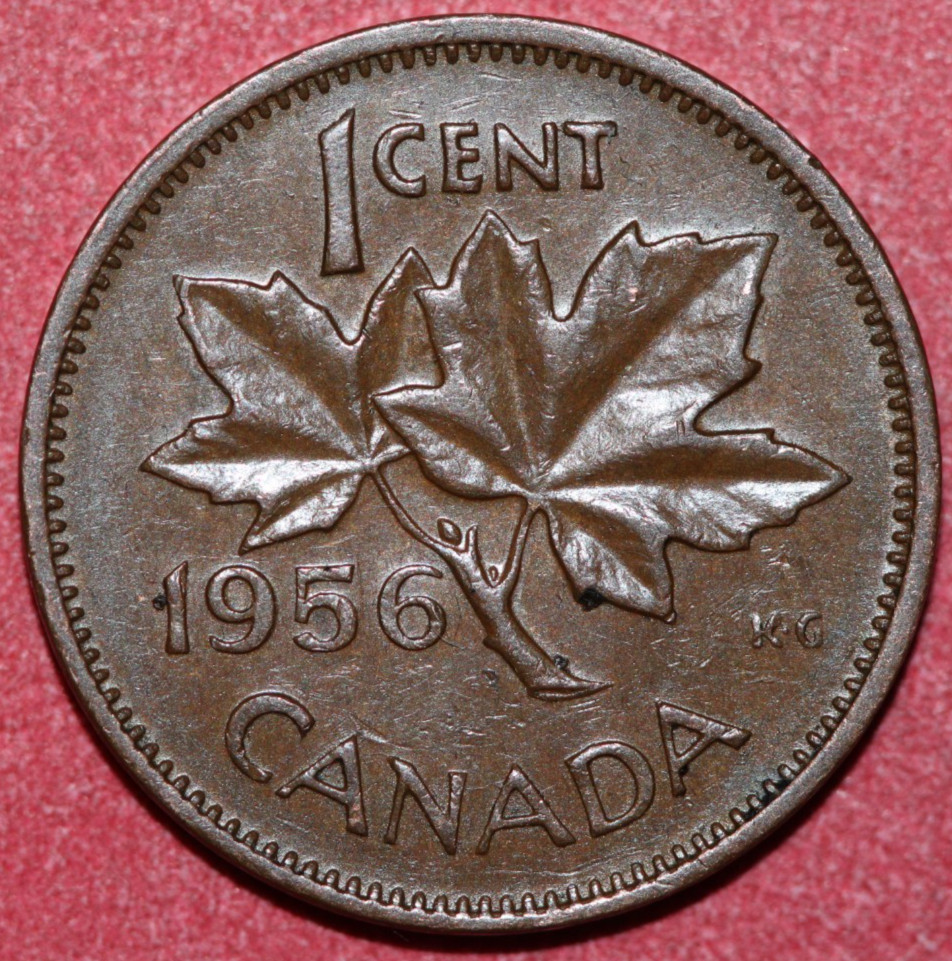Canada  1956   Cent  Elizabeth II   19mm