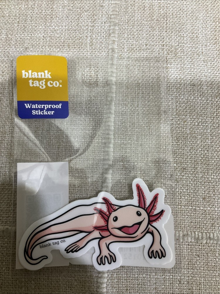 The Blank Tag Co. Axolotl Sticker