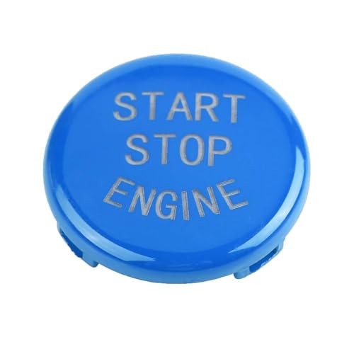 Car Engine Start Button Cover ABS Push Button Switch, One-Key Start Blue