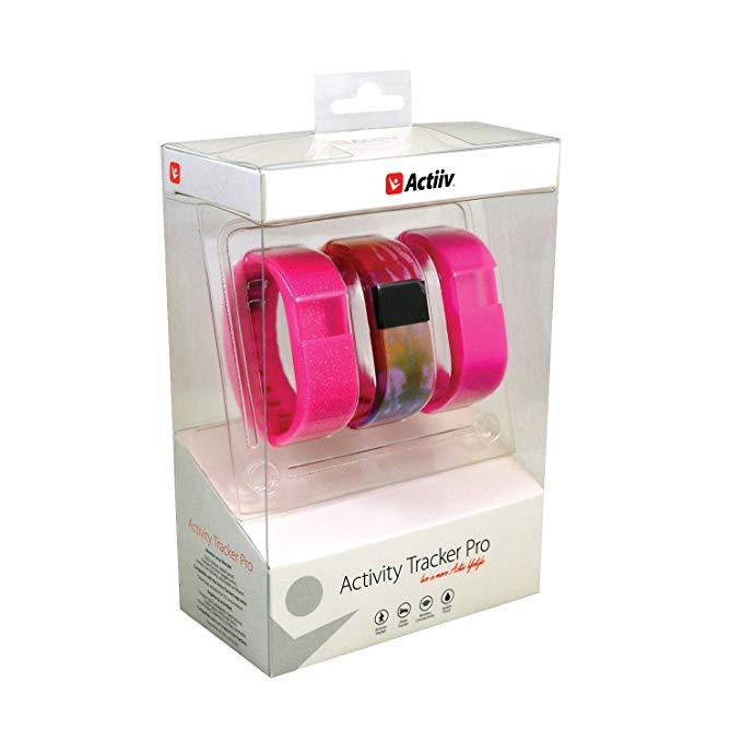 ACTIIV, Zenixx 815416020494 Glow/Solid/Tie-Dye Bundle Activity Tracker Pro, Pink