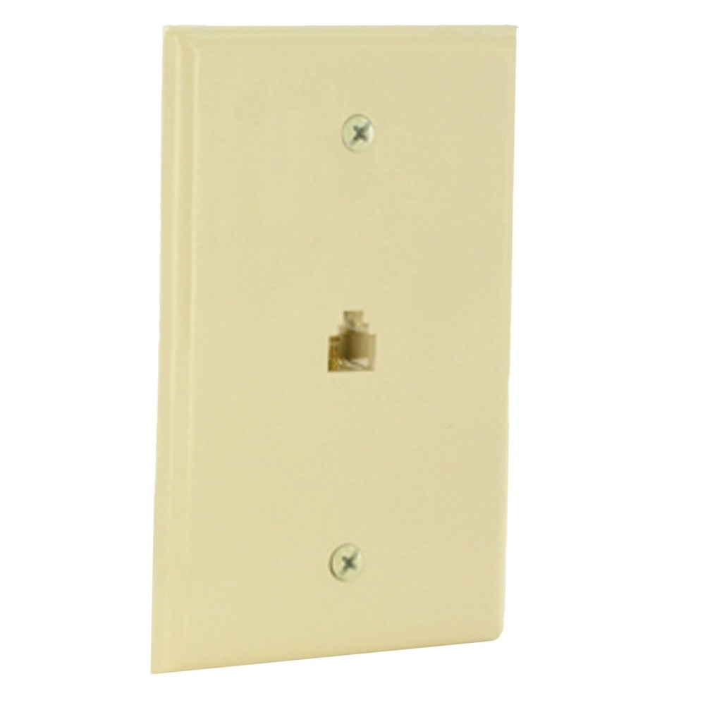1 Pc Eagle Flush Mount Voice/Data Modular Jack 2533-4V Ivory New