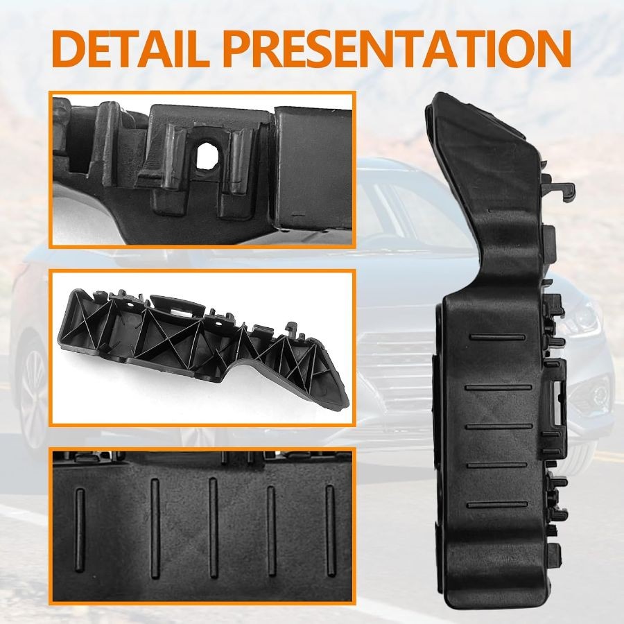 Front Upper Bumper Bracket Left and Right Side, Compatible with Accent 2012 2013