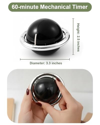 Kitchen Timer, 60-Minute Mechanical Timer with Magnetic Back - No Black