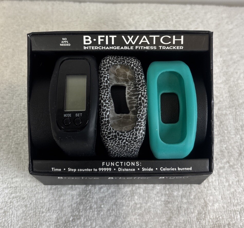 B Fit Interchangeable Set of 3 Silicone Bands ONLY Watch Untested