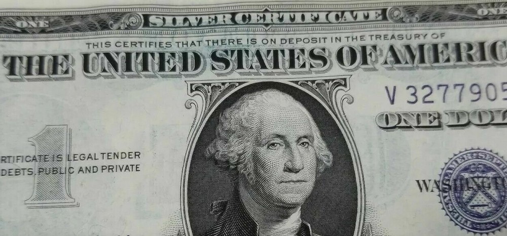 RARE 1935 E silver certificate Back on Front GHOST INK ERROR NOTE for collection