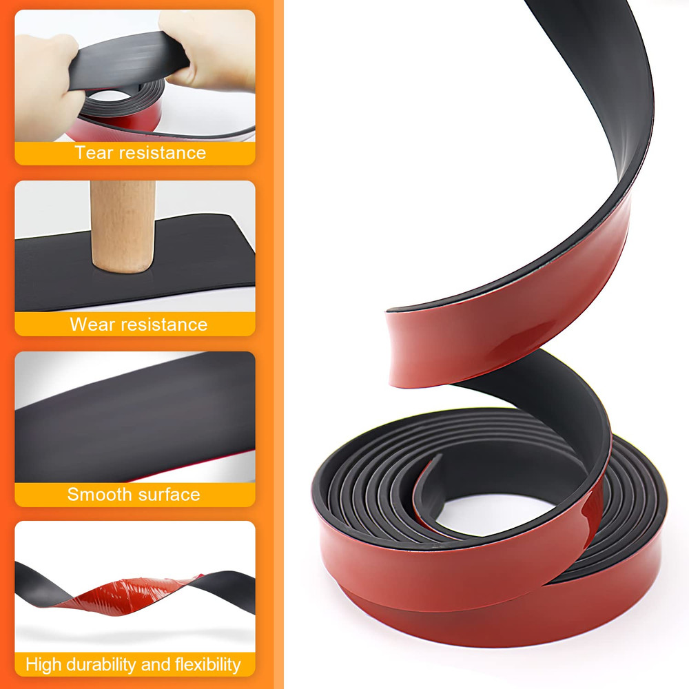 Adhesive Rubber Strips Neoprene Rubber Sheet, Solid Sheets Rolls for Pads, Craft