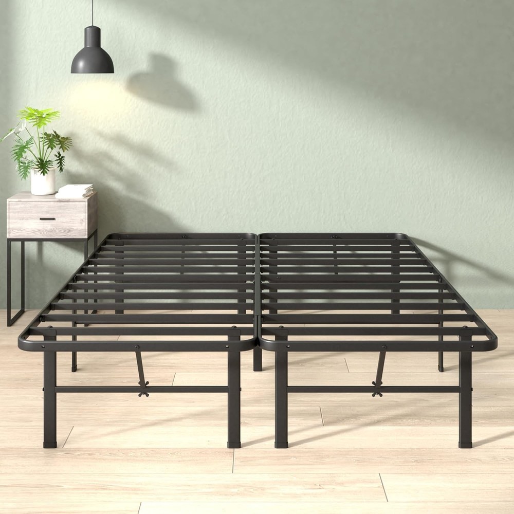 Rumi 14in Queen Metal Bed Frame Quick Assembly SmartBase® Mattress Foundation
