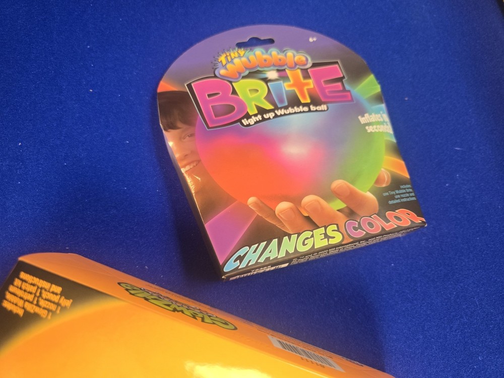 SUPER AND Tiny Wubble..COMBO/LOT...Glowzilla Orange Large And Tiny Wubble Brite