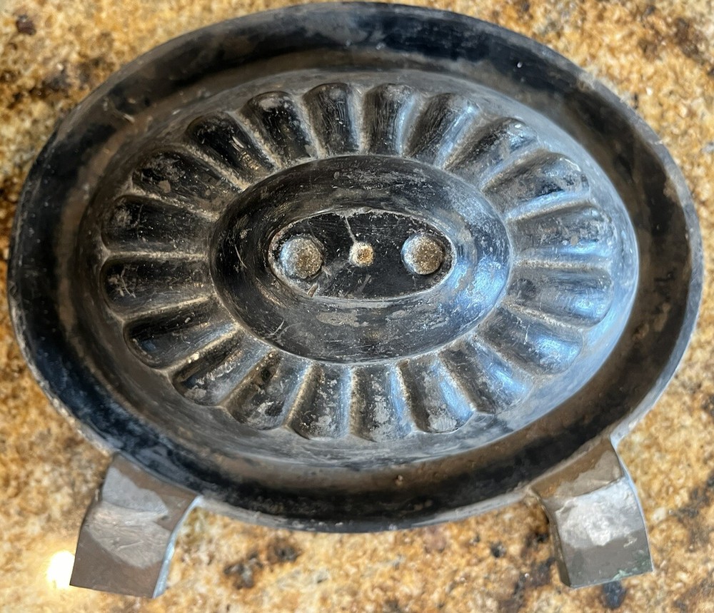 Vintage Cast Iron Urn Oval Planter