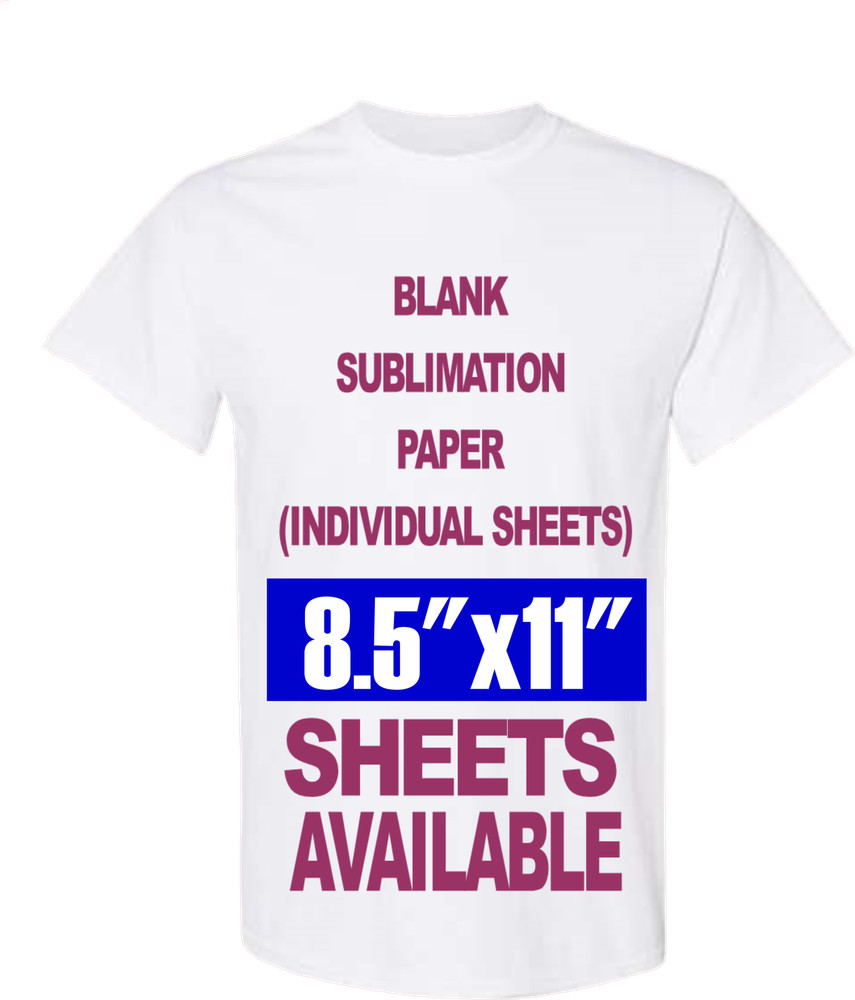 8.5X11 BLANK A SUBLIMATION PAPER (INDIVIDUAL SHEETS)