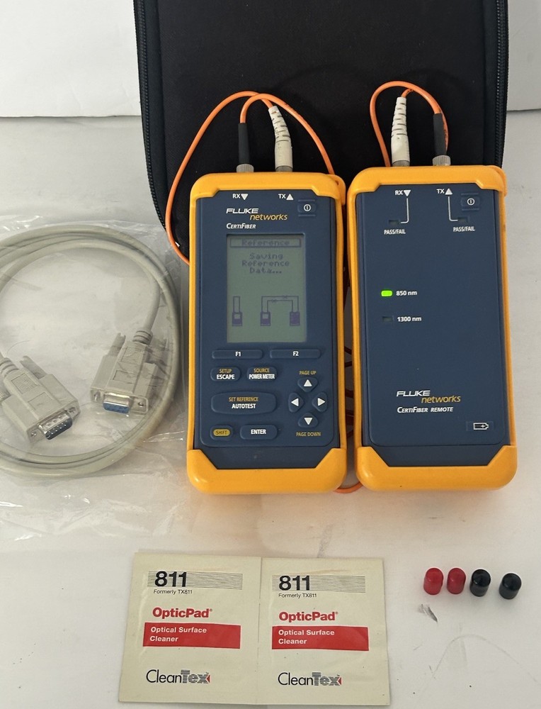 Fluke Networks Certifiber Advanced Multimode Fiber Optic Certification Tool-Case