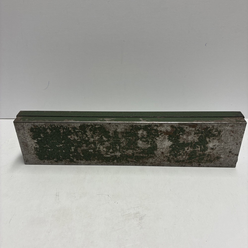 Vintage S-K Wayne Tools Metal Tool Green Socket Box Empty 10.5”x2.5”
