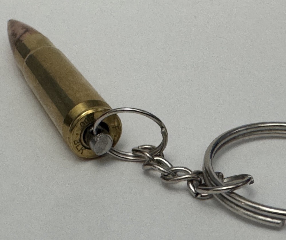 300 Blackout Bullet Key Chain / Zipper Pull (Brass)