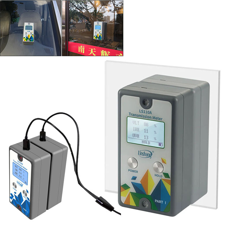 LS110A LS110H Split Light Transmittance Tester VL/IR/UV Front Windshield Glass
