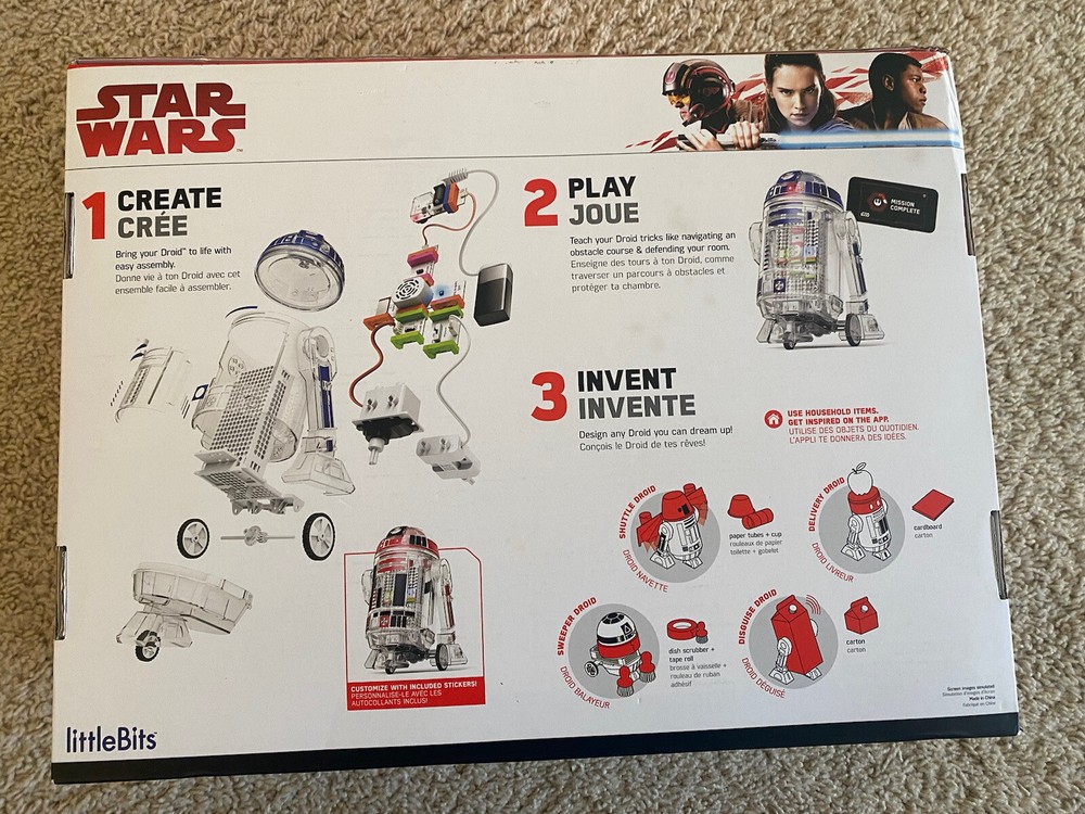Star Wars Little Bits Droid Inventor Kit R2-D2 Build Robot Construction Tech Toy