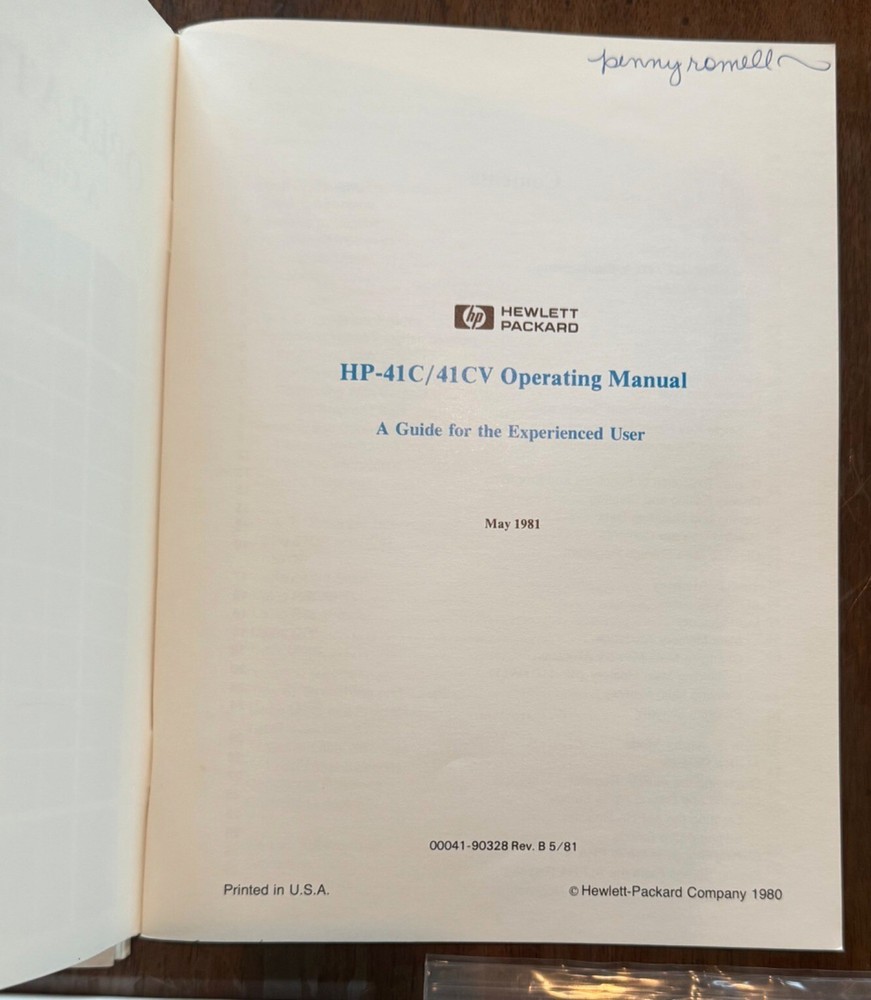 HP-41CV Calculator TESTED WORKING Time Module Securities Pac Manual Box