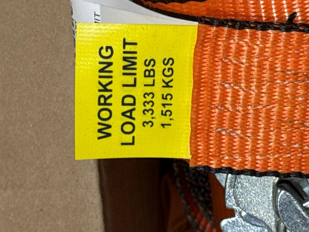 2"X30’ Heavy Duty Ratchet Strap with J Hook 2 Pack