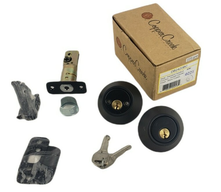 Copper Creek DB2420BC Double Cylinder Deadbolt, Black