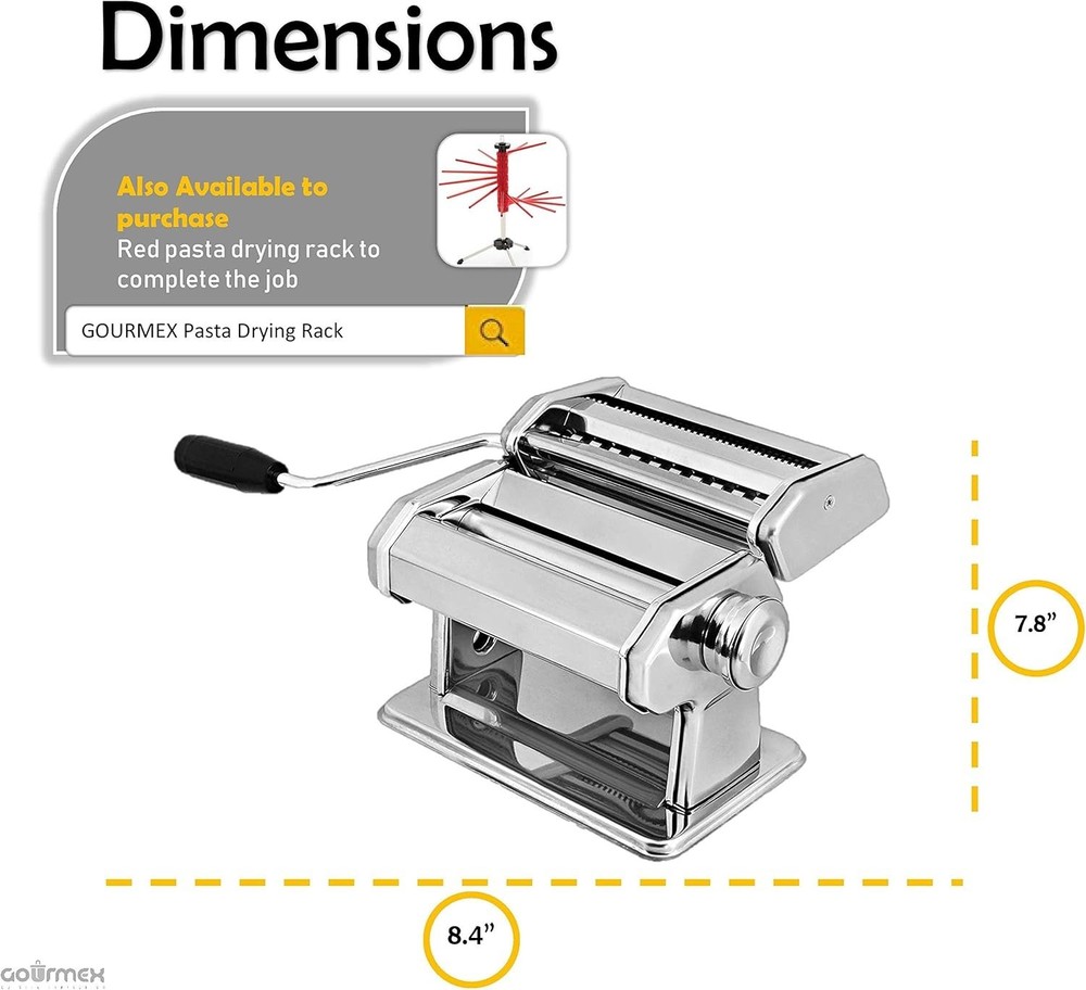 Professional Pasta Maker Machine - Adjustable Thickness & Double Cutter Head
