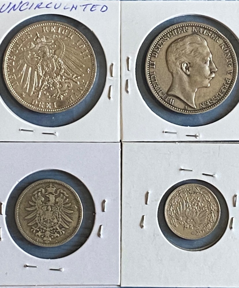 8 World Silver Coins