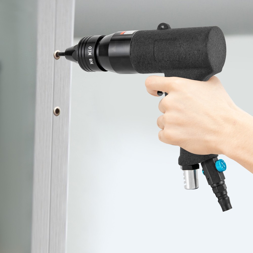 1/4" Pneumatic Rivet Nut Gun Professional Rivet Nut Pull Setter Riveting Machine