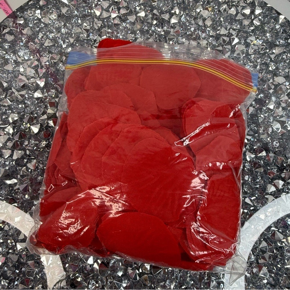 Bulk Red Fabric Rose Petals - Pack